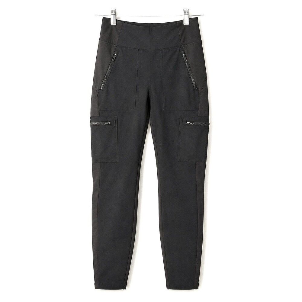 Athleta Headlands Hybrid Cargo Tight II Womens‎ 2P Black Hiking Leggings
